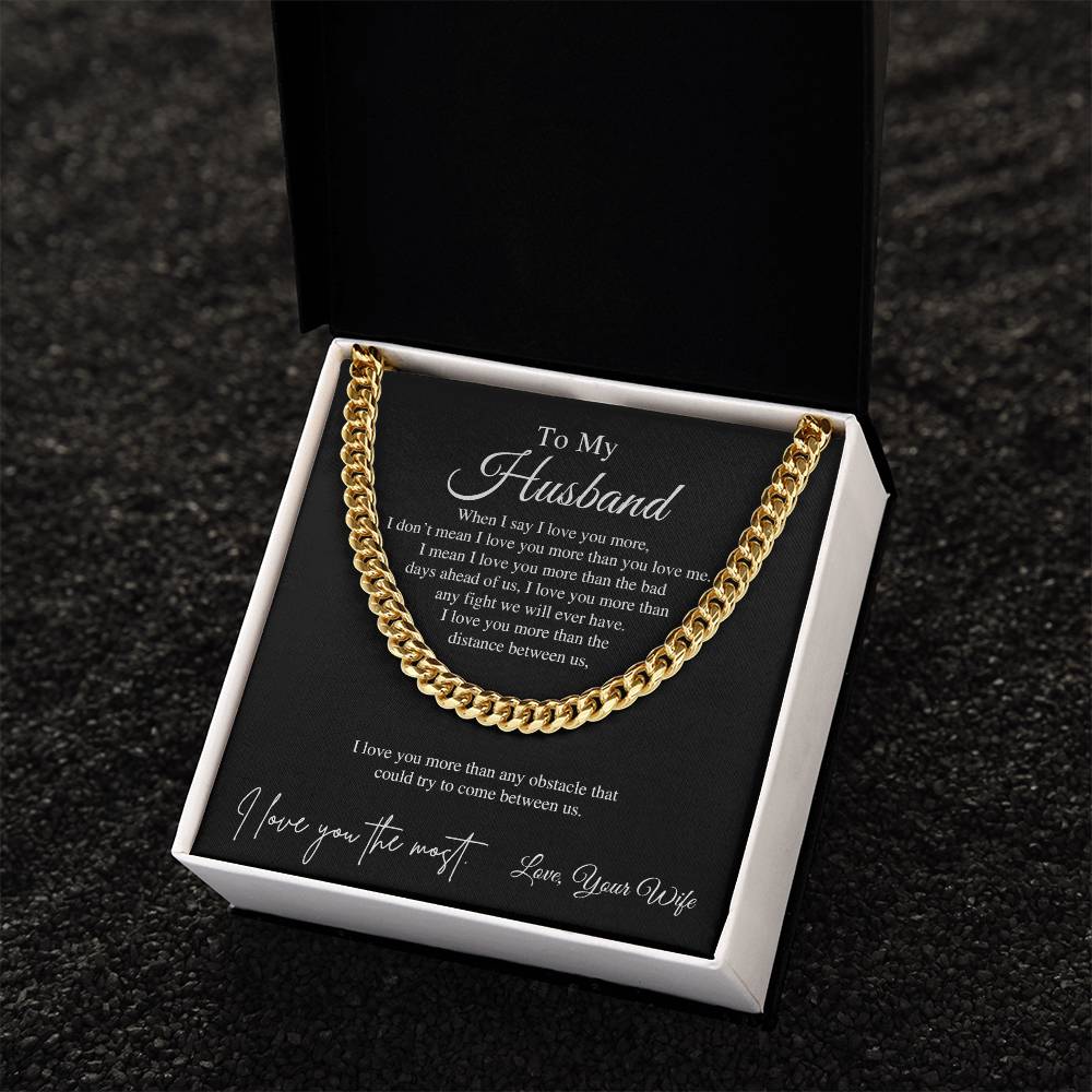 To My Husband | Cuban Link Chain